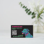 ✂️ Dog Groomer Hondenverzorging QR Visitekaartje (Staand voorkant)