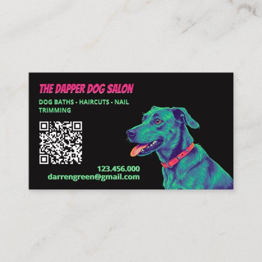 ✂️ Dog Groomer Hondenverzorging QR Visitekaartje (Voorkant)