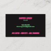 Dog Groomer Hondenverzorging Zwart Visitekaartje (Achterkant)