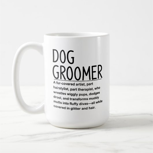 Dog groomer koffiemok (Links)