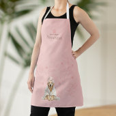 Dog Groomer Lab Personalized Pink Print Apron Schort