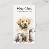Dog Groomer Labrador Puppy Pet Sitter Pet Care Visitekaartje (Voorkant)