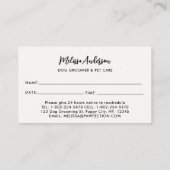 Dog Groomer Labrador Retriever Puppy Pet Sitter Afsprakenkaartje (Achterkant)