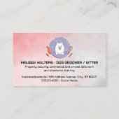 Dog Groomer Logo | Achtergrond Waterverf Visitekaartje (Achterkant)