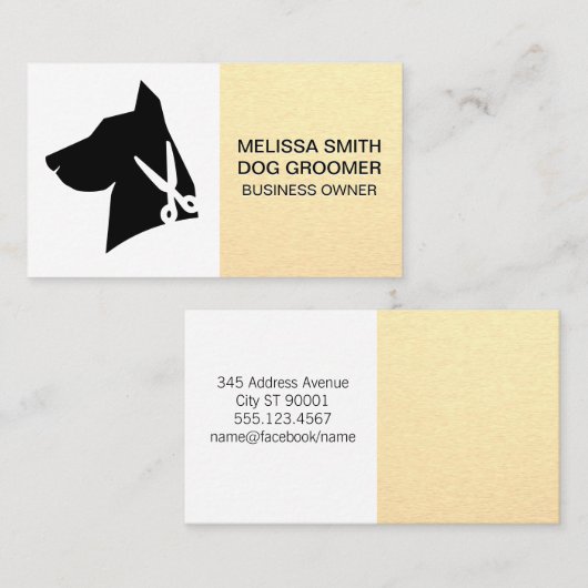 Dog Groomer Logo Afsprakenkaartje (Voorkant / Achterkant)