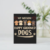 Dog Groomer Love Animals Dog Groomer Briefkaart (Staand voorkant)