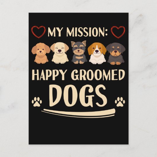 Dog Groomer Love Animals Dog Groomer Briefkaart (Voorkant)