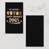 Dog Groomer Love Animals Dog Groomer Visitekaartje (Voorkant / Achterkant)