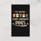 Dog Groomer Love Animals Dog Groomer Visitekaartje (Voorkant)