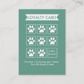 Dog Groomer Loyalty Kaart -  (Achterkant)