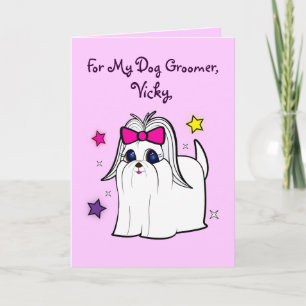 Dog Groomer Naam  Dank u Bedankkaart