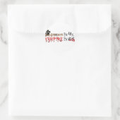 Dog Groomer overdag, Vampier bij nacht Ronde Sticker (Tas)