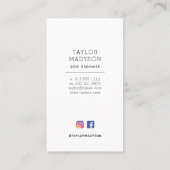 Dog Groomer Pampered Puppy Business Card Visitekaartje (Achterkant)