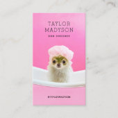 Dog Groomer Pampered Puppy Business Card Visitekaartje (Voorkant)