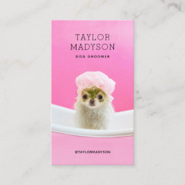 Dog Groomer Pampered Puppy Business Card Visitekaartje