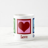 Dog Groomer Peace Love Pet Grooming Koffiemok (Center)