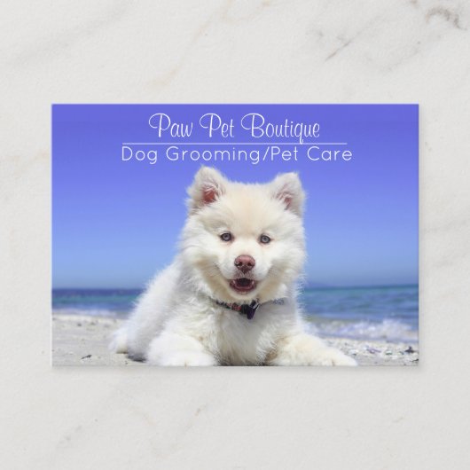 Dog Groomer Pet Care Puppy Walker Visitekaartje (Voorkant)