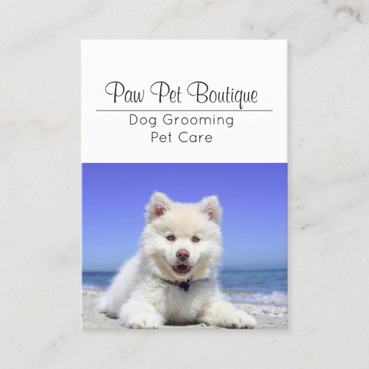 Dog Groomer Pet Care Puppy Walker Visitekaartje (Voorkant)