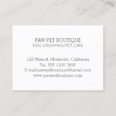Dog Groomer Pet Care Puppy Walker Visitekaartje (Achterkant)