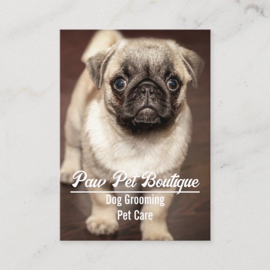 Dog Groomer Pet Care Puppy Walker Visitekaartje (Voorkant)