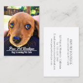 Dog Groomer Pet Care Puppy Walker Visitekaartje (Voorkant / Achterkant)