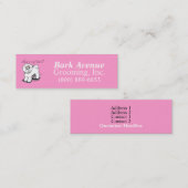 Dog Groomer Pet Grooming Bichon Frise Girly Mini Visitekaartje (Voorkant / Achterkant)