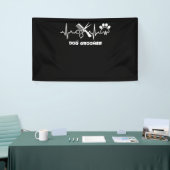 Dog Groomer Pet Grooming Heartbeat Pet Lover Spandoek (Beurs)