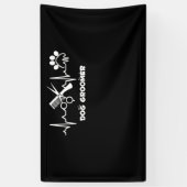 Dog Groomer Pet Grooming Heartbeat Pet Lover Spandoek (Verticaal)
