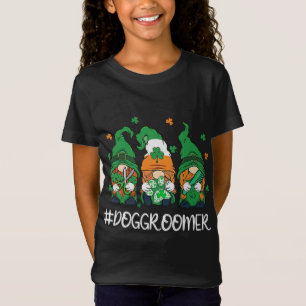 Dog Groomer Pet Grooming Life Gnomes Happy St. Pat T-shirt
