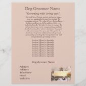 Dog Groomer Pet Products Services Business Flyer (Achterkant)