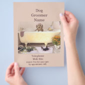 Dog Groomer Pet Products Services Business Flyer (Hand)