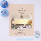 Dog Groomer Pet Products Services Business Flyer (Enkel)