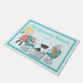  Dog Groomer Pet Salon Deurklep Deurmat (Schuin)