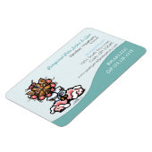 Dog Groomer Pet Spa Business Seafoam Magneet (Linkerzijde)
