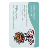 Dog Groomer Pet Spa Business Seafoam Magneet (Verticaal)