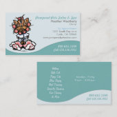 Dog Groomer Pet Spa Business Seafoam Visitekaartje (Voorkant / Achterkant)