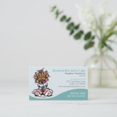 Dog Groomer Pet Spa Business Seafoam Visitekaartje (Staand voorkant)