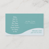 Dog Groomer Pet Spa Business Seafoam Visitekaartje (Achterkant)
