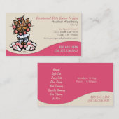 Dog Groomer Pet Spa Business Yorkie Visitekaartje (Voorkant / Achterkant)