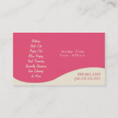 Dog Groomer Pet Spa Business Yorkie Visitekaartje (Achterkant)