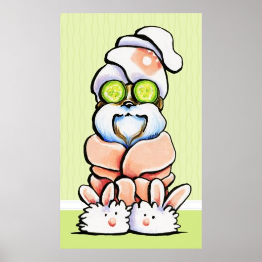 Dog Groomer Pet Spa Shih Tzu Cucumber Poster (Voorkant)