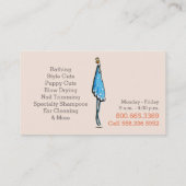 Dog Groomer Pet Spa Stoel wacht Visitekaartje (Achterkant)