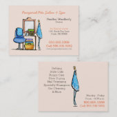 Dog Groomer Pet Spa Stoel wacht Visitekaartje (Voorkant / Achterkant)