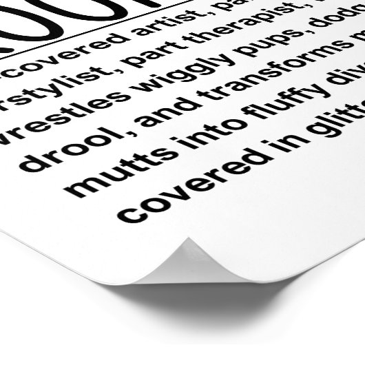 Dog groomer poster (Hoek)