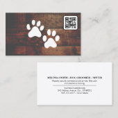 Dog Groomer | QR-CODE | Pauten | Visitekaartje van (Voorkant / Achterkant)