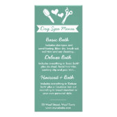 Dog Groomer Rack Kaart en Menu (Achterkant)