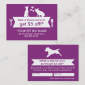 Dog Groomer Reference Kaart -  (Voorkant / Achterkant)