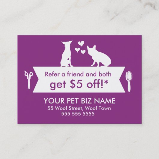 Dog Groomer Reference Kaart -  (Voorkant)