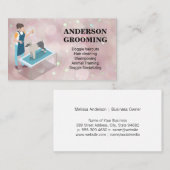 Dog Groomer | Roze Bokeh Visitekaartje (Voorkant / Achterkant)