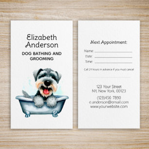 Dog Groomer Schnauzer Afspraak Visitekaartje